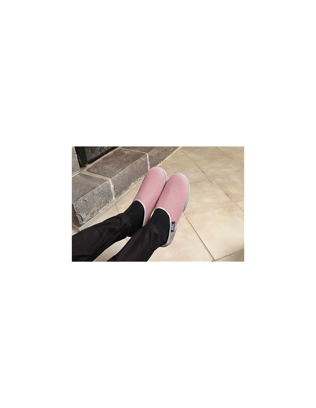 2 mule femme rose cendré taille 40 - box - airplum