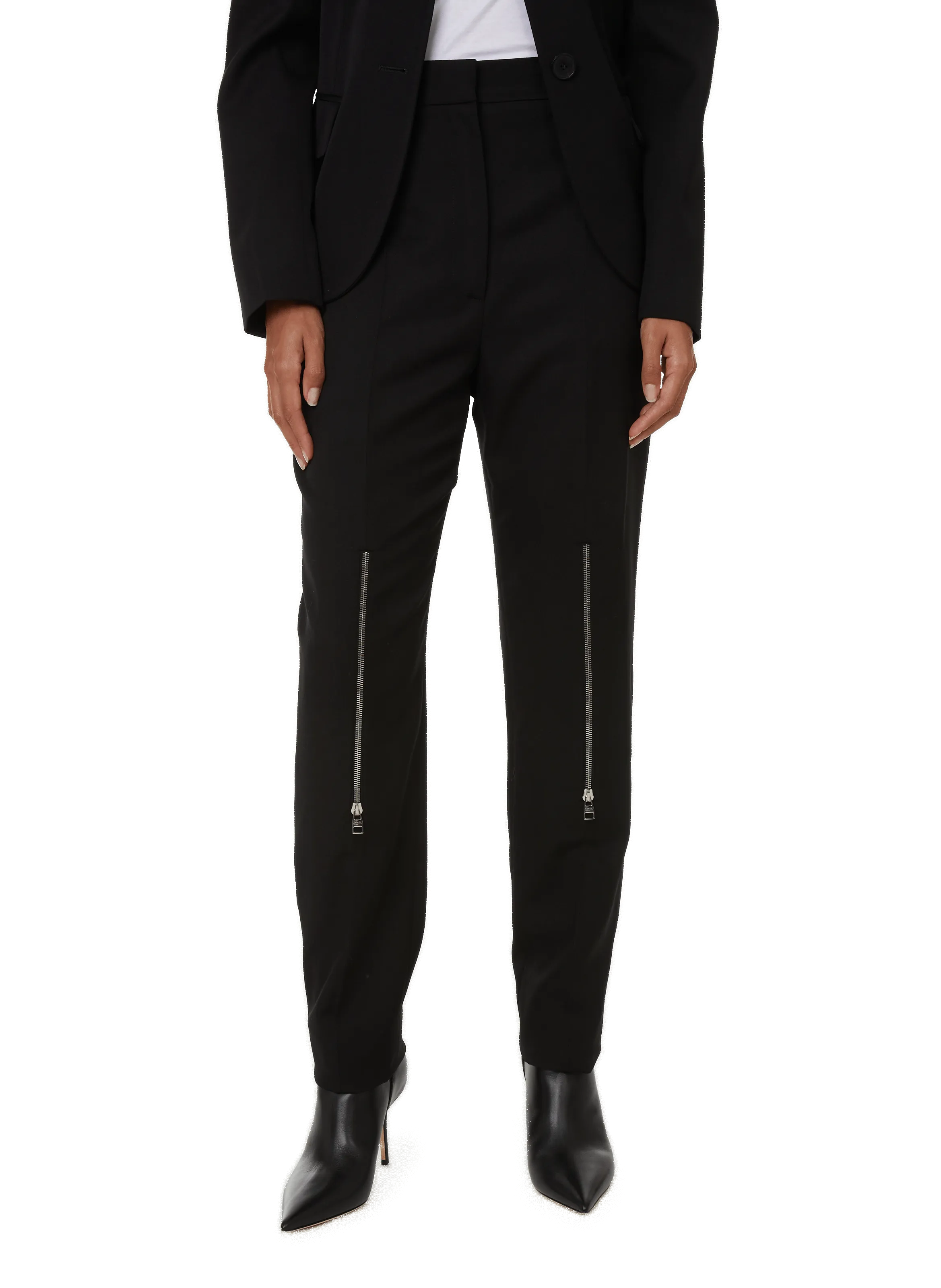 ALEXANDER MCQUEEN  Pantalon zippée - Noir