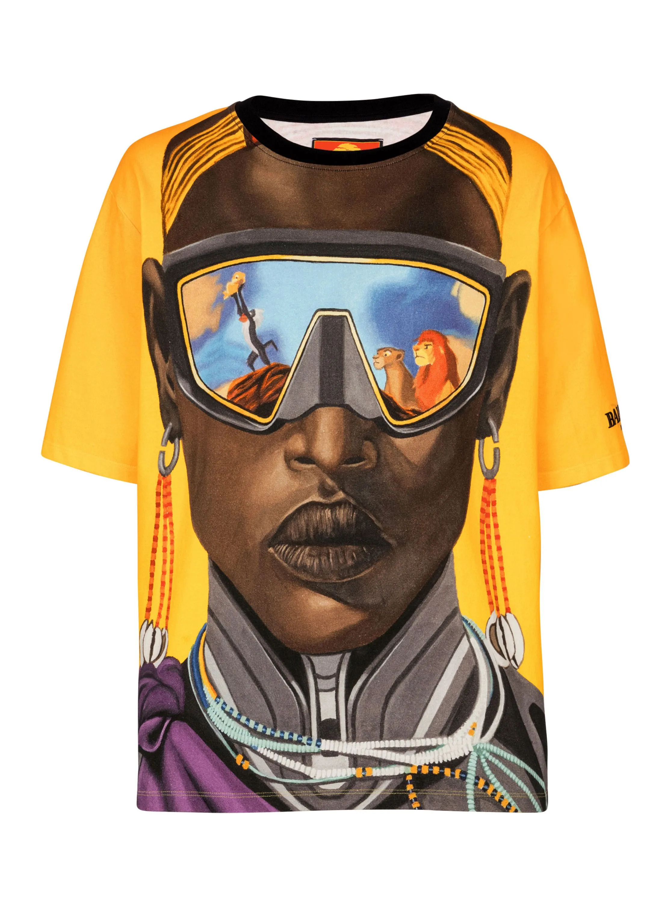 BALMAIN  Disney x balmain : the lion king - t-shirt ample imprimé nika mtwana - Multicolore