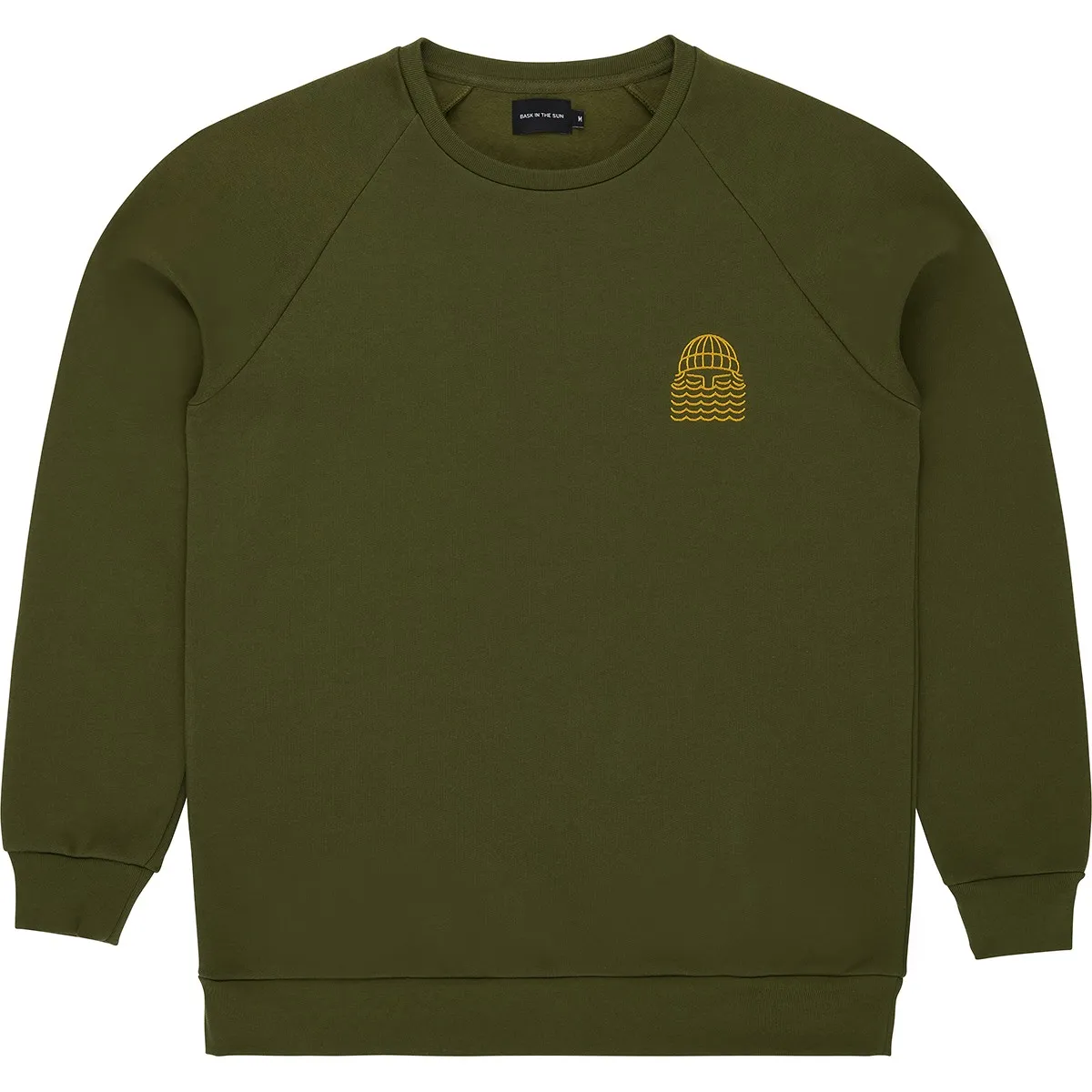 Bask in the sun - Sweat vert khaki brodé