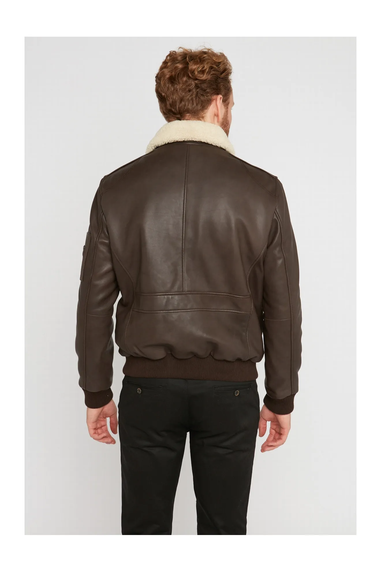 blouson agneau col amovible df