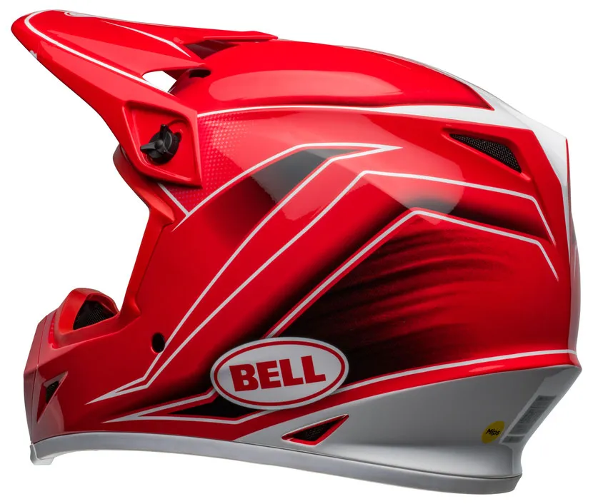 Casque Bell MX 9 Mips Zone gloss red, casque cross rouge