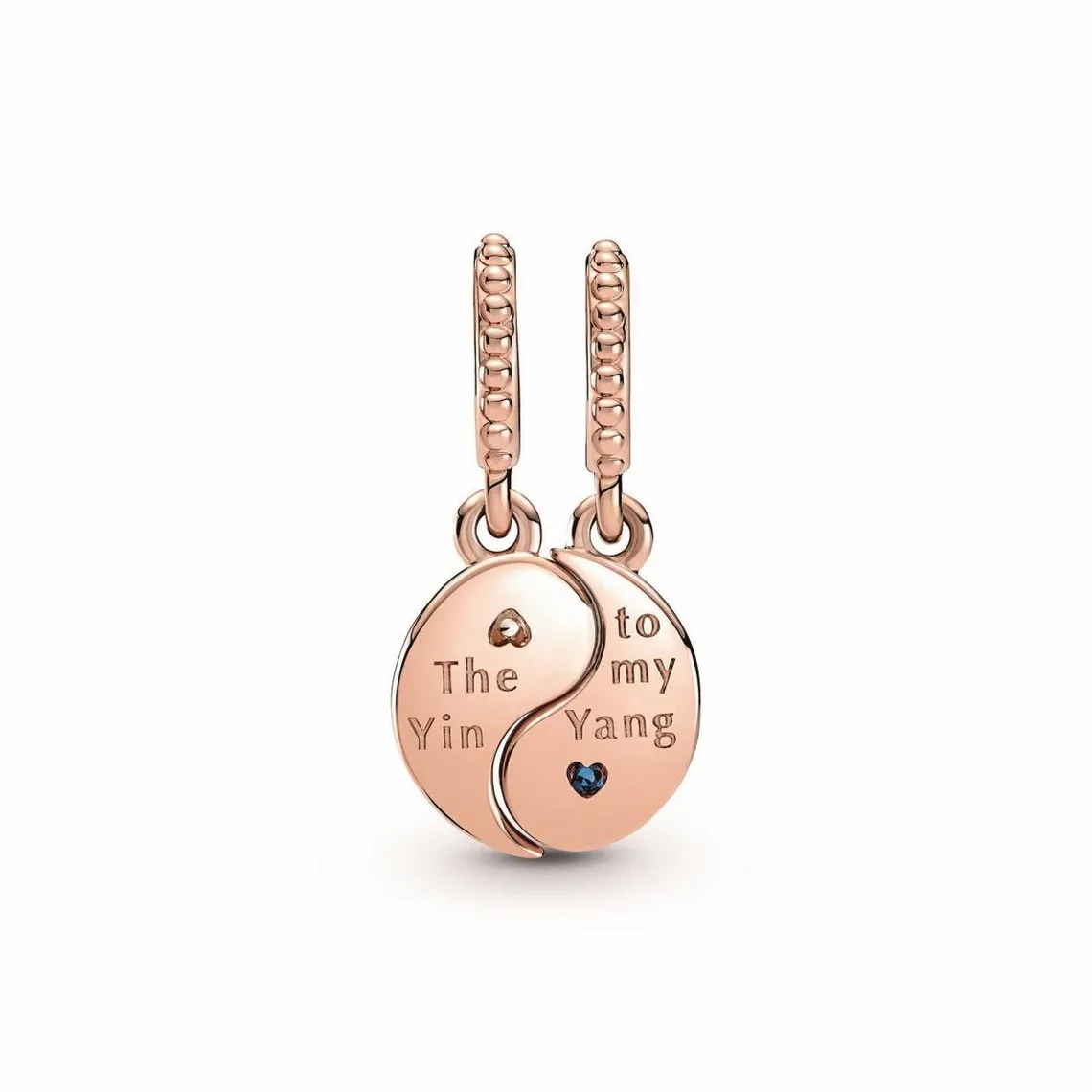 Charm double face Pandora moments Yin & Yang Séparable - Rose gold | 3 Suisses