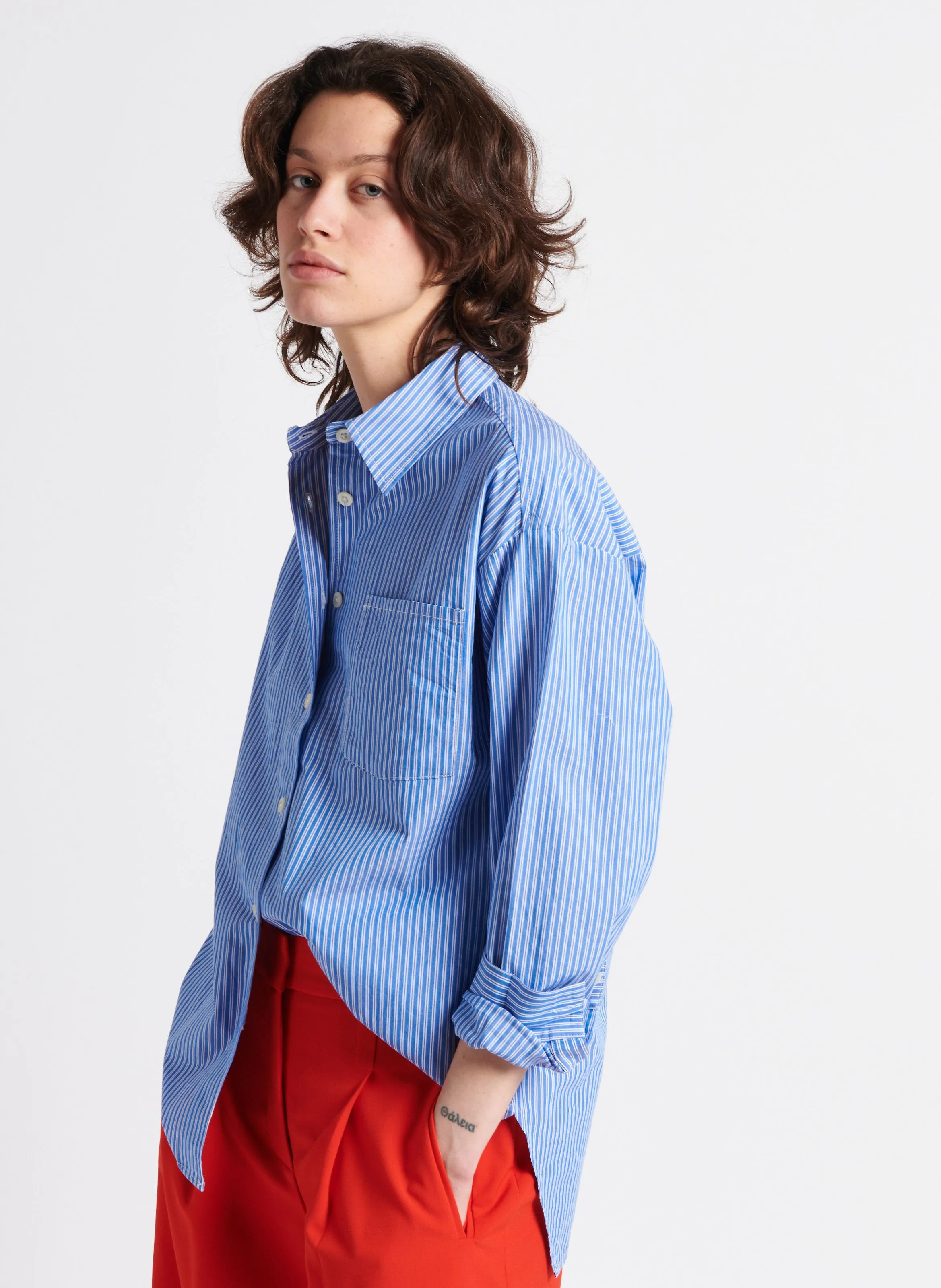 CHEMISE DROITE RAYéE EN COTON ZATYBAY - AMERICAN VINTAGE pour FEMME | Printemps