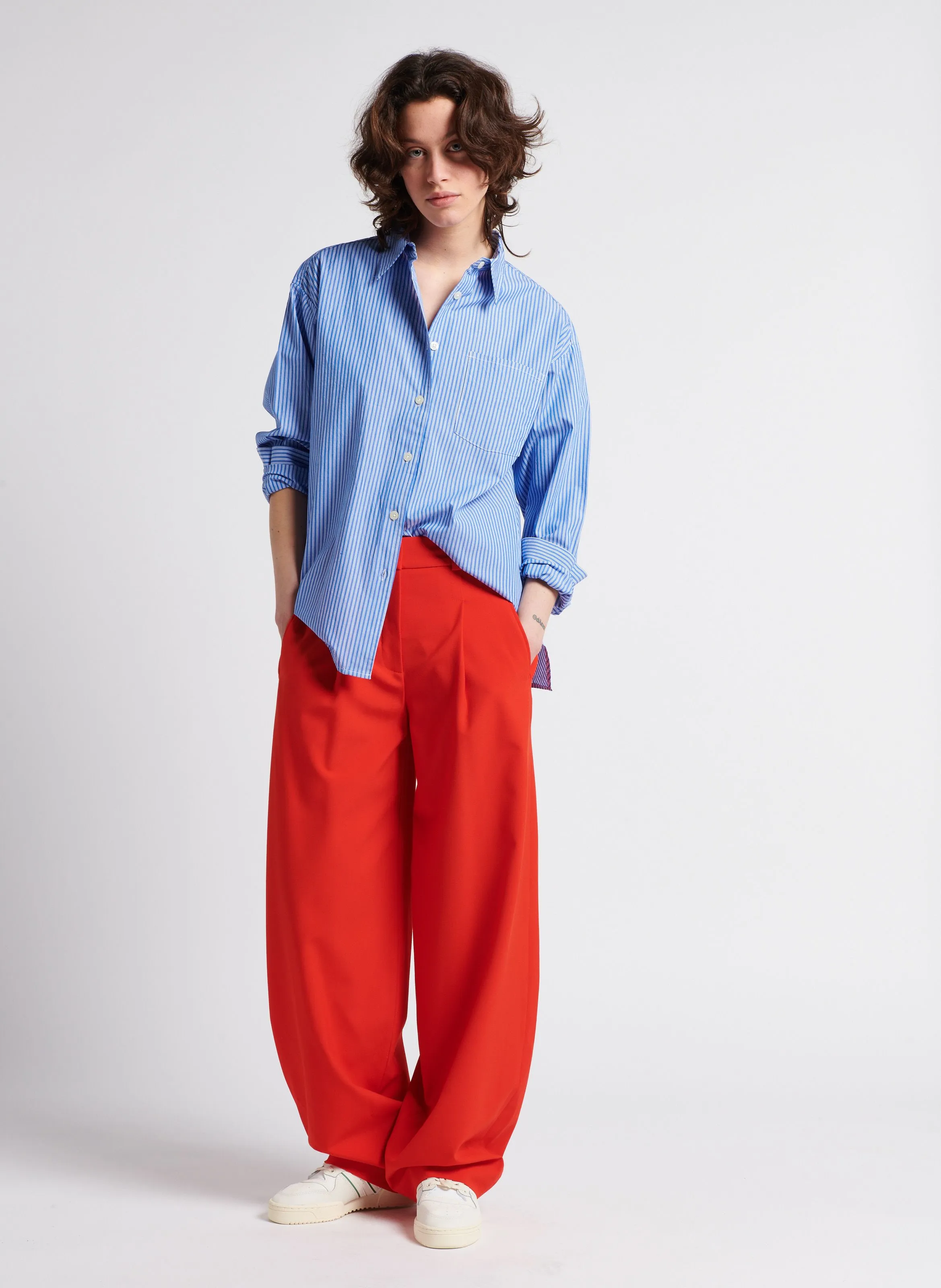 CHEMISE DROITE RAYéE EN COTON ZATYBAY - AMERICAN VINTAGE pour FEMME | Printemps