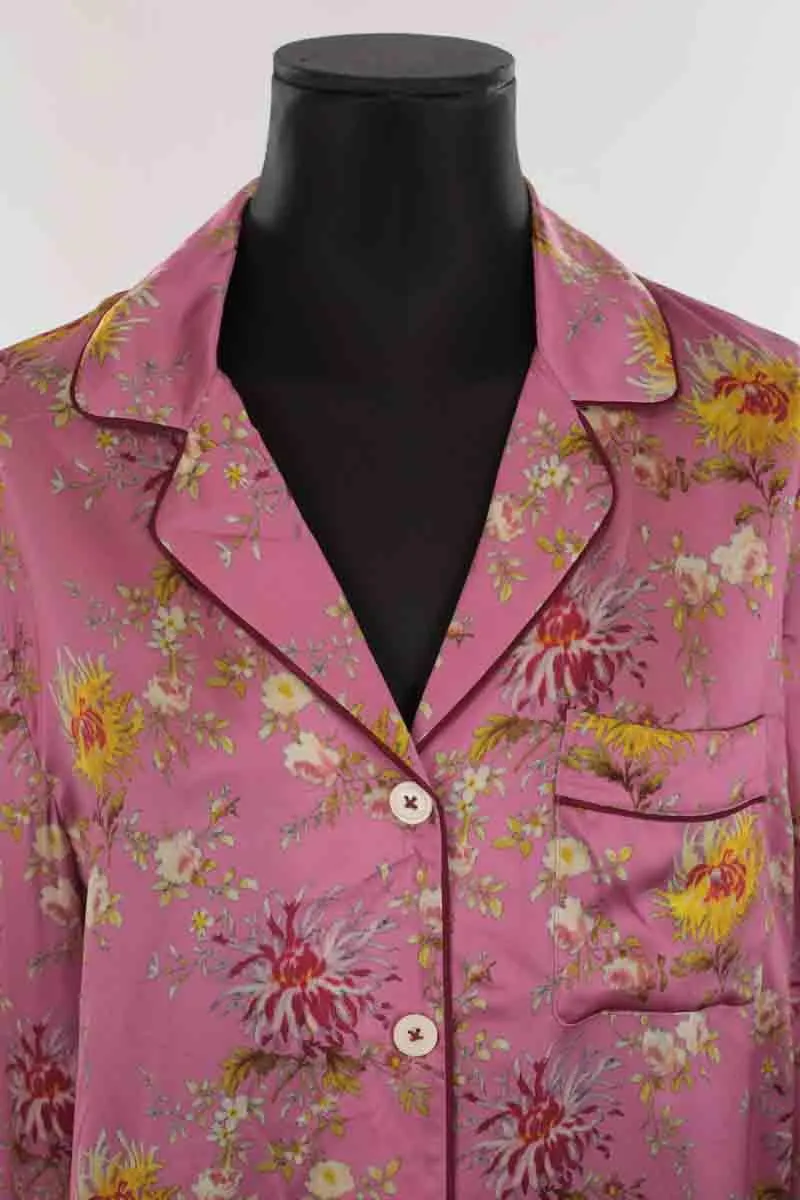 Chemise en soie LK Bennett Ava rose. Matière principale soie. Taille 38.