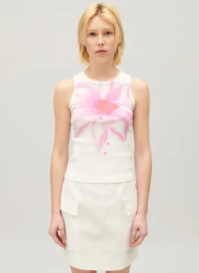 CLAUDIE PIERLOT  Débardeur moulant col rond en coton - Multicolore