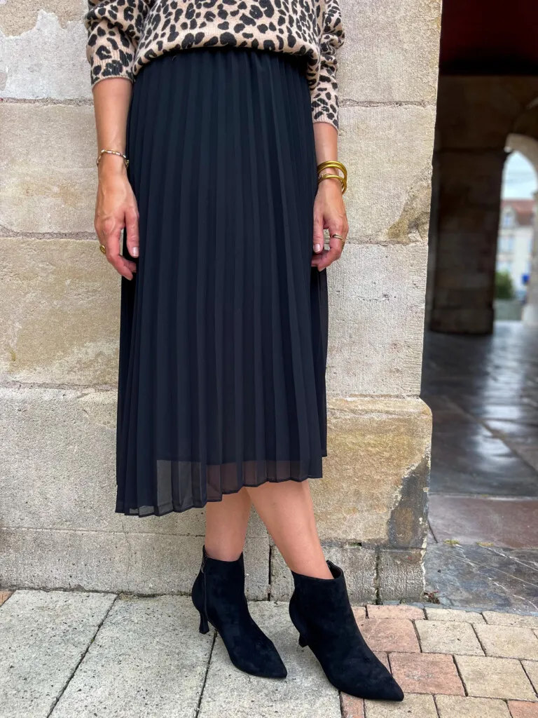 Emma jupe plissée noire