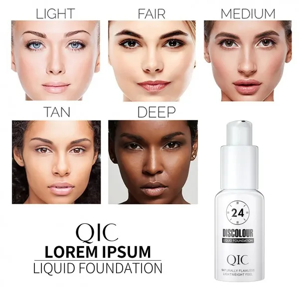 Fond de teint professionnel dissimulant les cernes pour le visage, crème de maquillage, apprêt, liquide, longue durée, rapport d