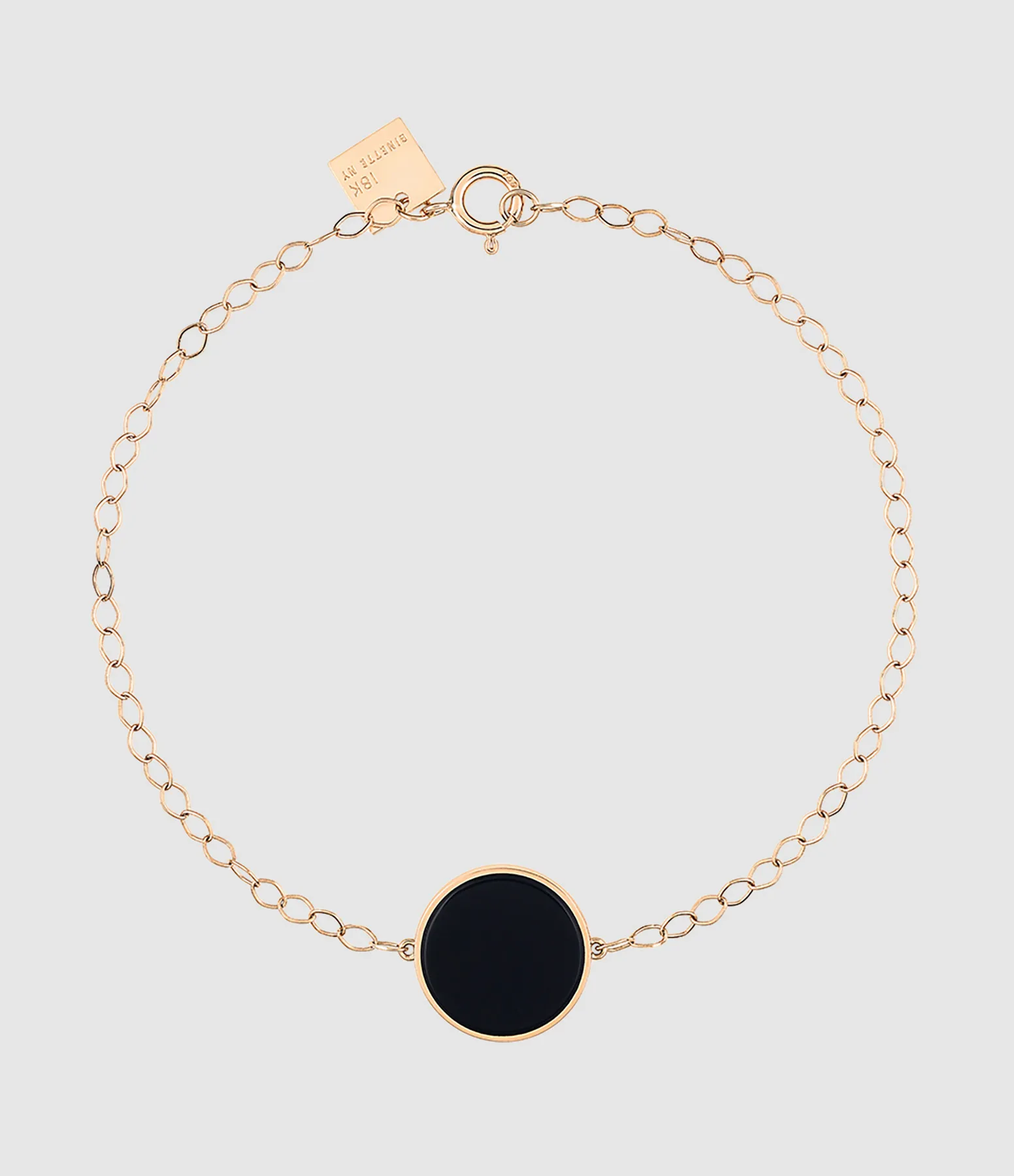 GINETTE NY Partager  Bracelet Ever Disc Or Rose Onyx  