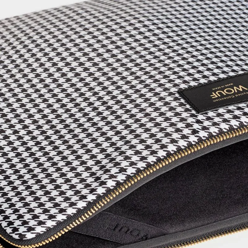 Housse ordinateur Wouf 15" et 16" 35.8 cm Céline - Noir et blanc
