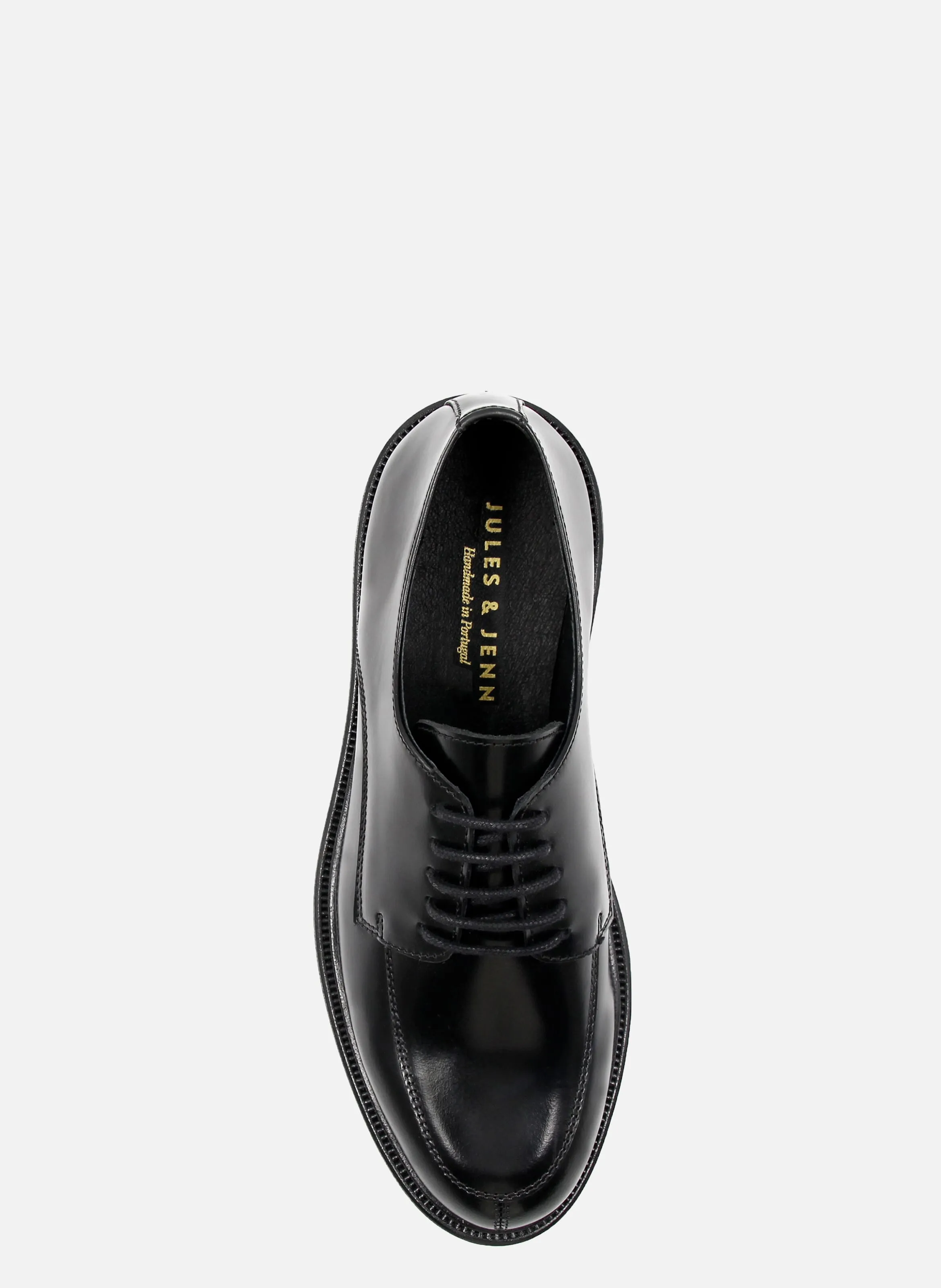 JULES & JENN  Derbies cuir brillant - Noir