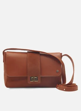JULES & JENN  Sac bandoulière en cuir velours - Orange