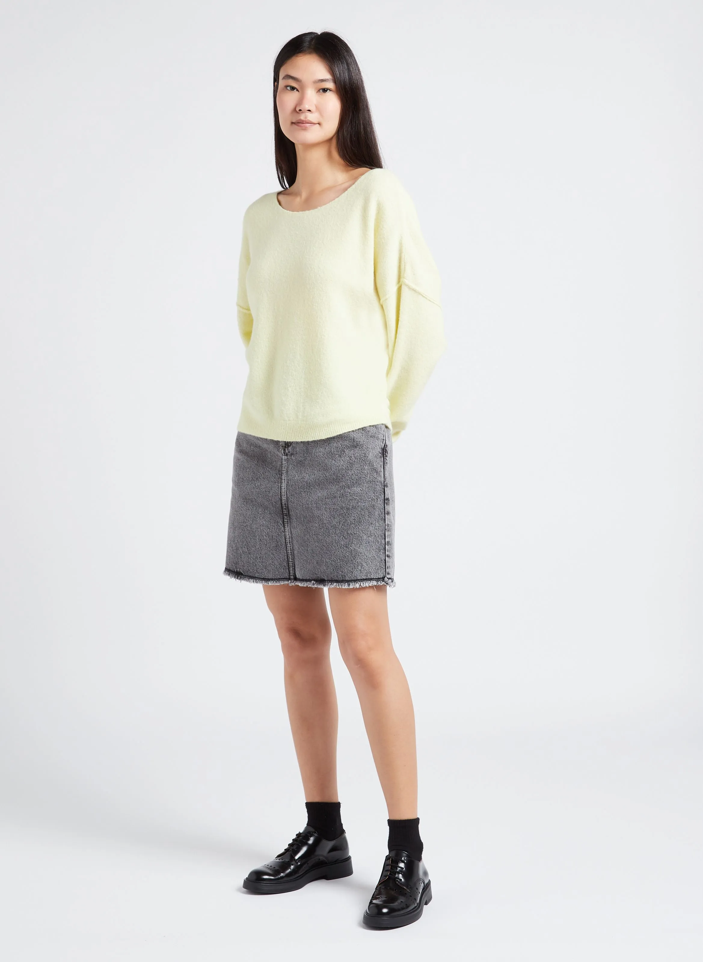 JUPE COURTE DROITE EN COTON YOPDAY-B - AMERICAN VINTAGE pour FEMME | Printemps