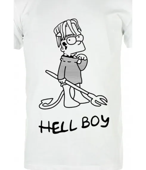 LIL PEEP - T-SHIRT BLANC HELL BOY BART
