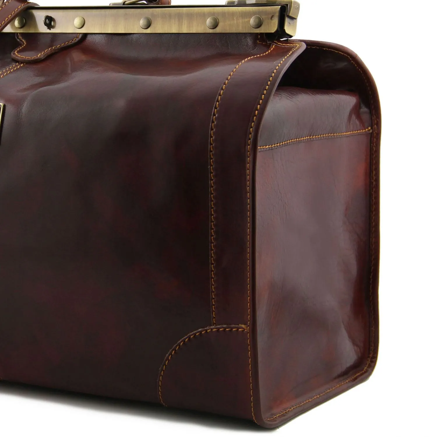 Madrid Ensemble de Voyage en Cuir Rouge TL1070