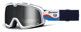 Masque 100 % Barstow Lucien écran miroir argent, blanc rouge et bleu
