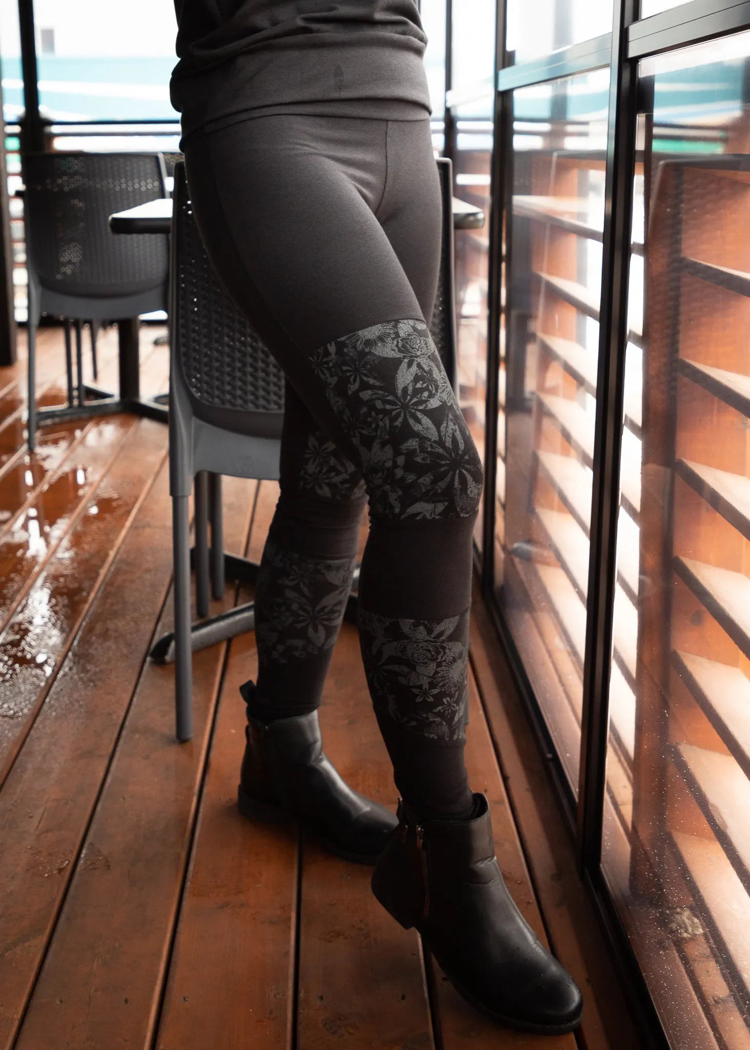 MIMIMI PATCH FLEURS noir