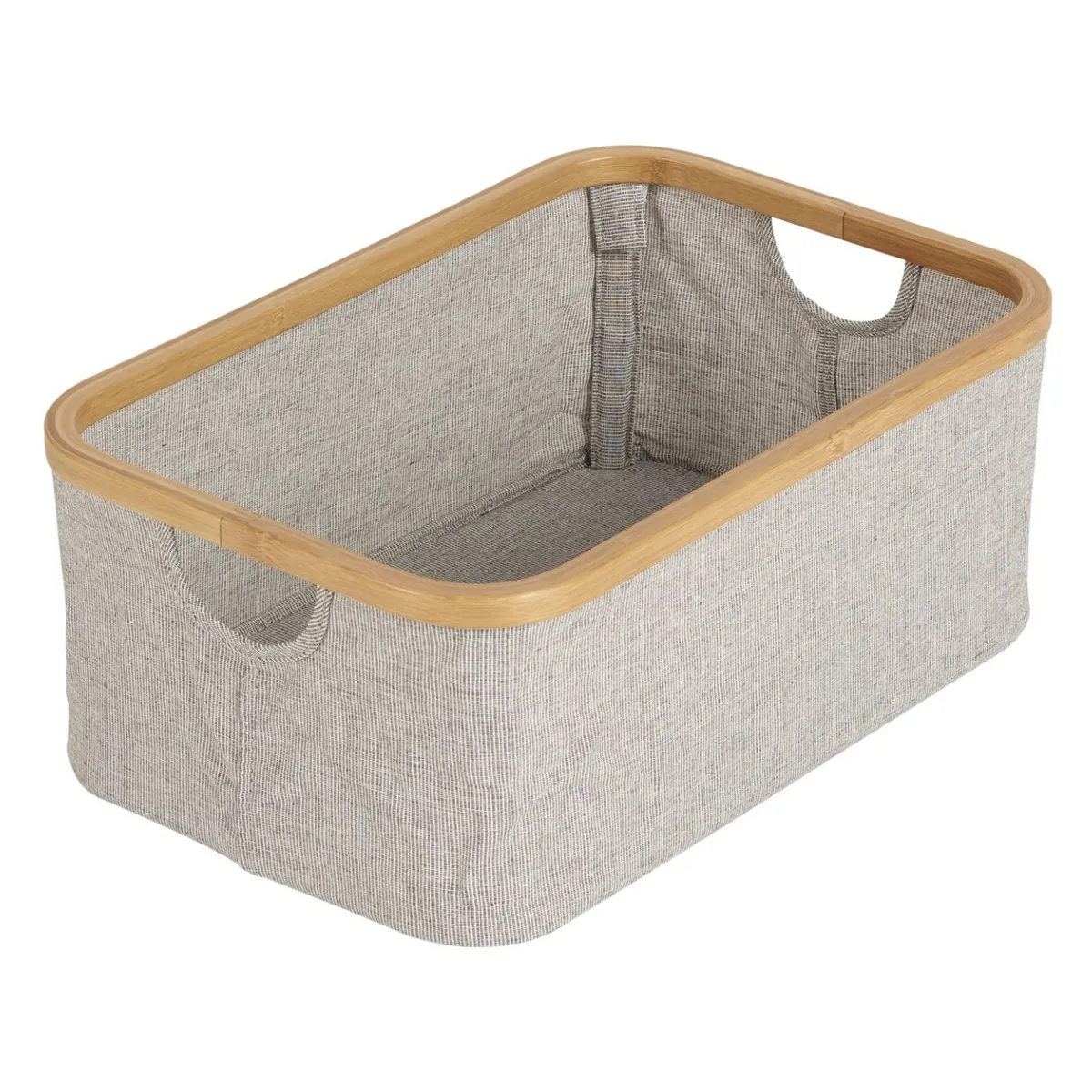 Panier en Coton et Bambou Meuble de Bain et Table à Langer Smart - Gris