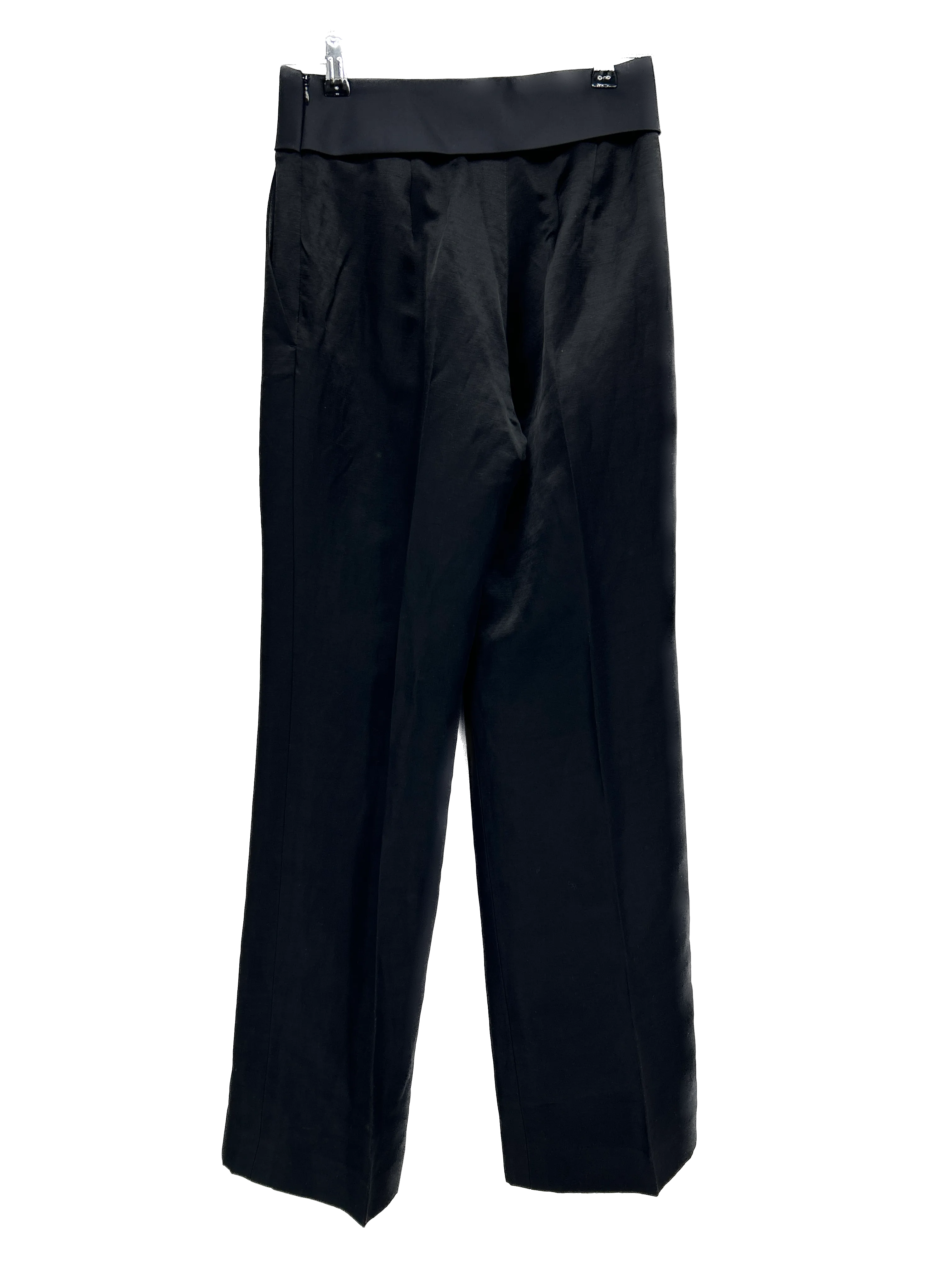 Pantalon de tailleur noir satiné