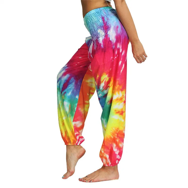 Pantalon Hippie Sarouel Arc-en-ciel Chic