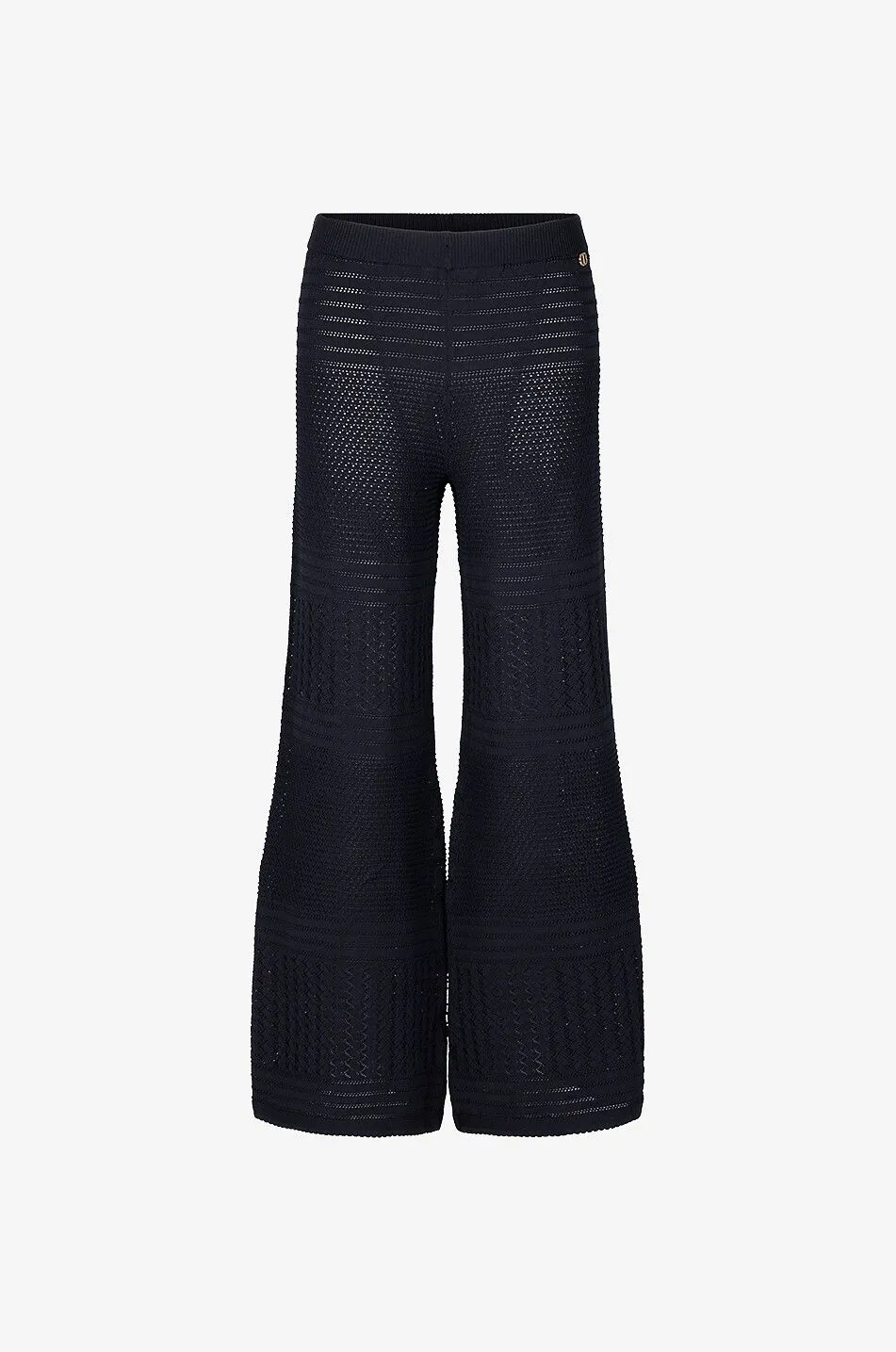 Pantalon large en maille ajourée
