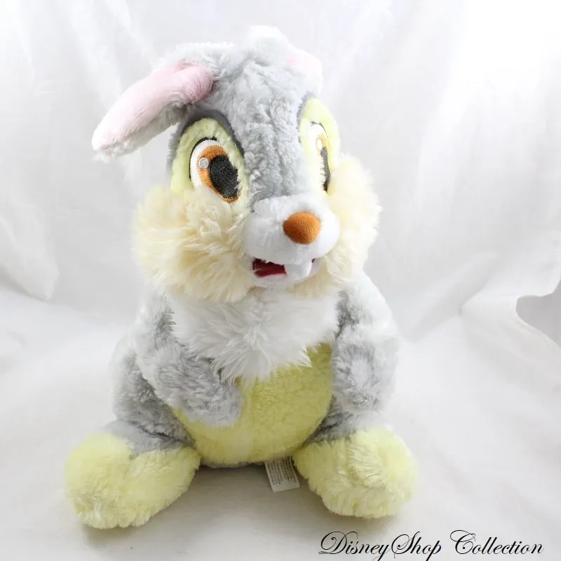 Peluche lapin Pan Pan DISNEY STORE gris jaune Panpan Disney 30 cm