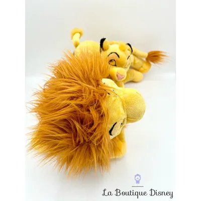 Peluche Mufasa Simba Le roi lion Disney Parks 2017 Disneyland jaune couché 40 cm