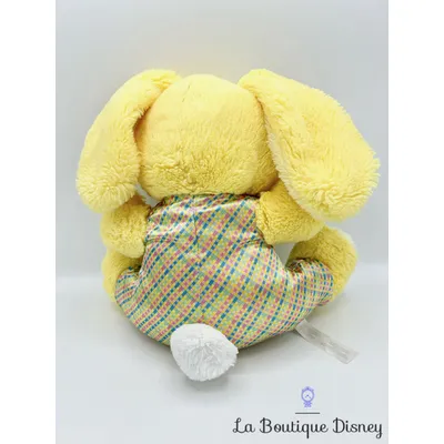 Peluche Stitch Pâques Disney Store 2017 lapin jaune 28 cm