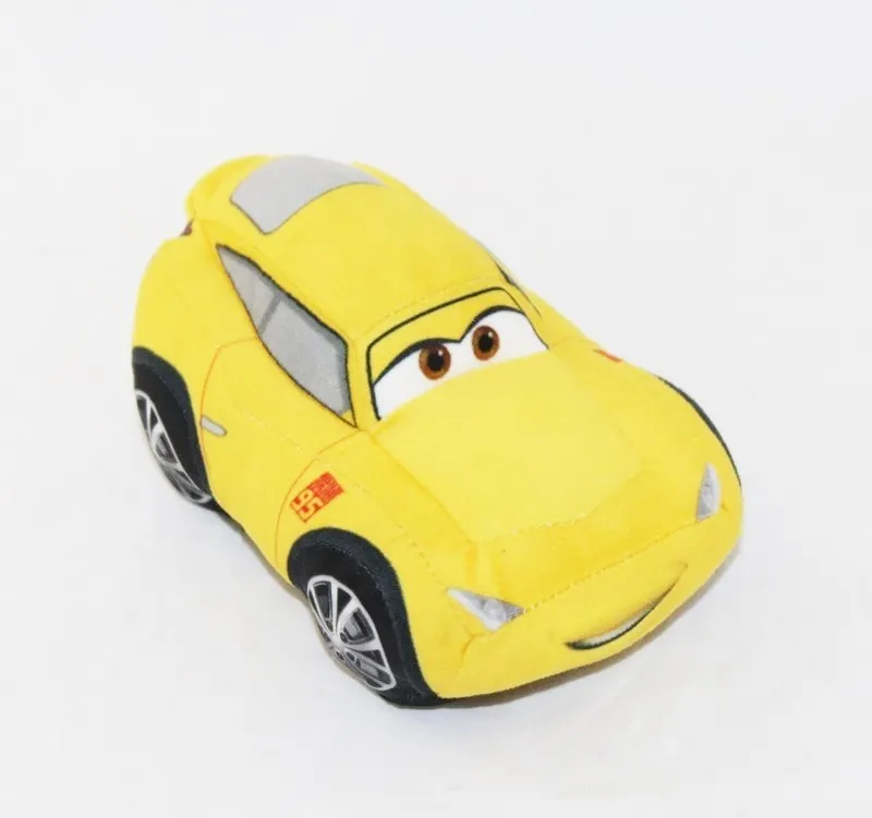 Peluche voiture Cruz Ramirez DISNEY Cars voiture jaune 15 cm