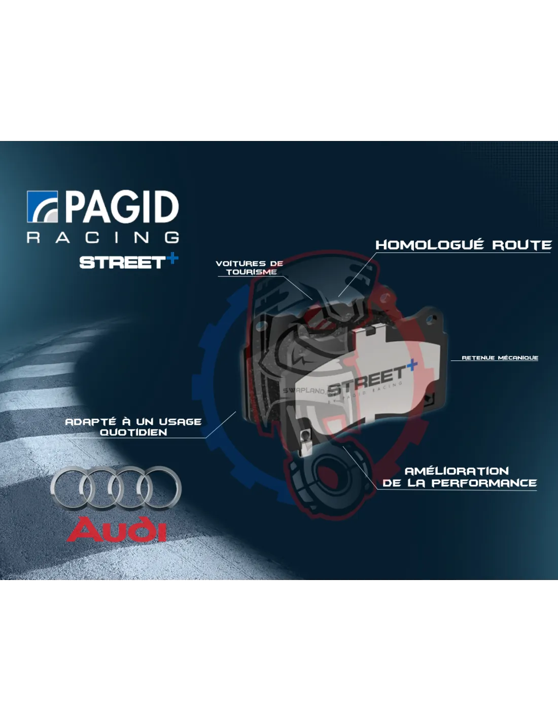 Plaquettes de frein PAGID RACING STREET+ pour Audi Q3 - Swapland -