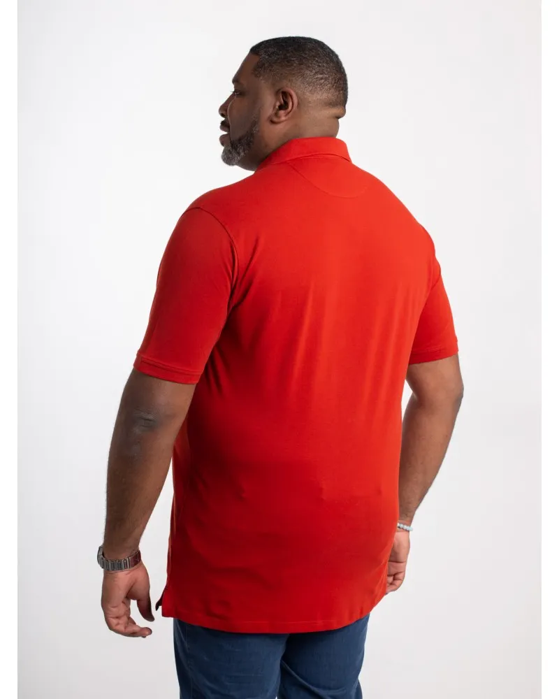 Polo piqué stretch Casa Moda grande taille rouge - Size-factory