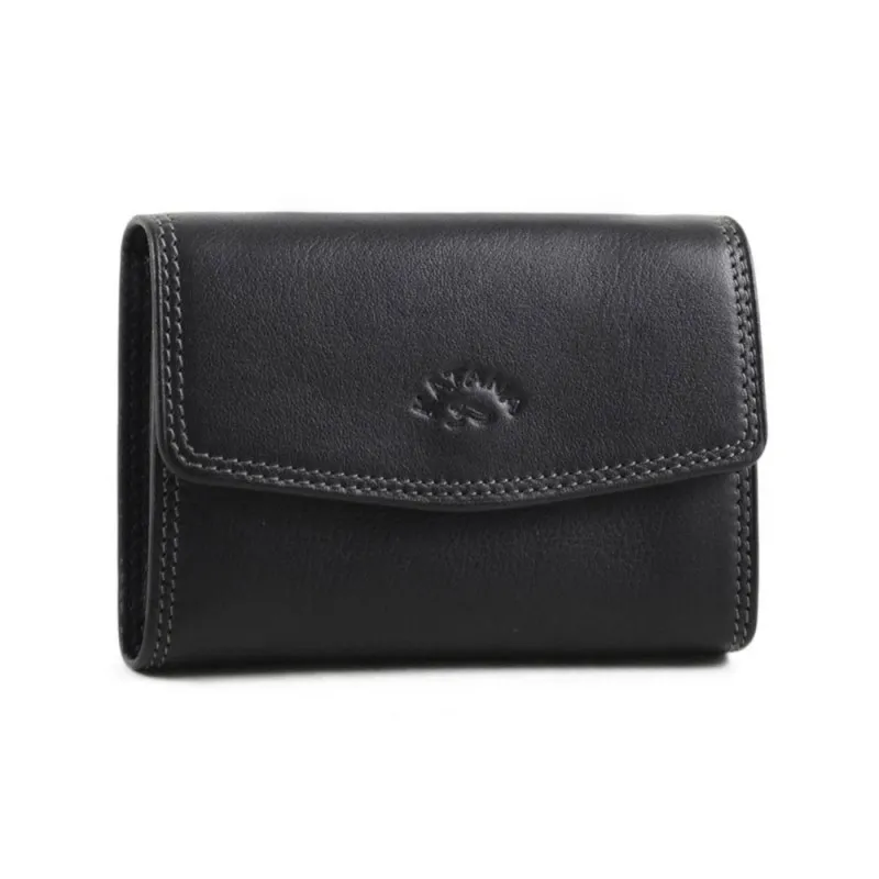 Porte-monnaie multifonctions en cuir KATANA noir | Planetebag.com