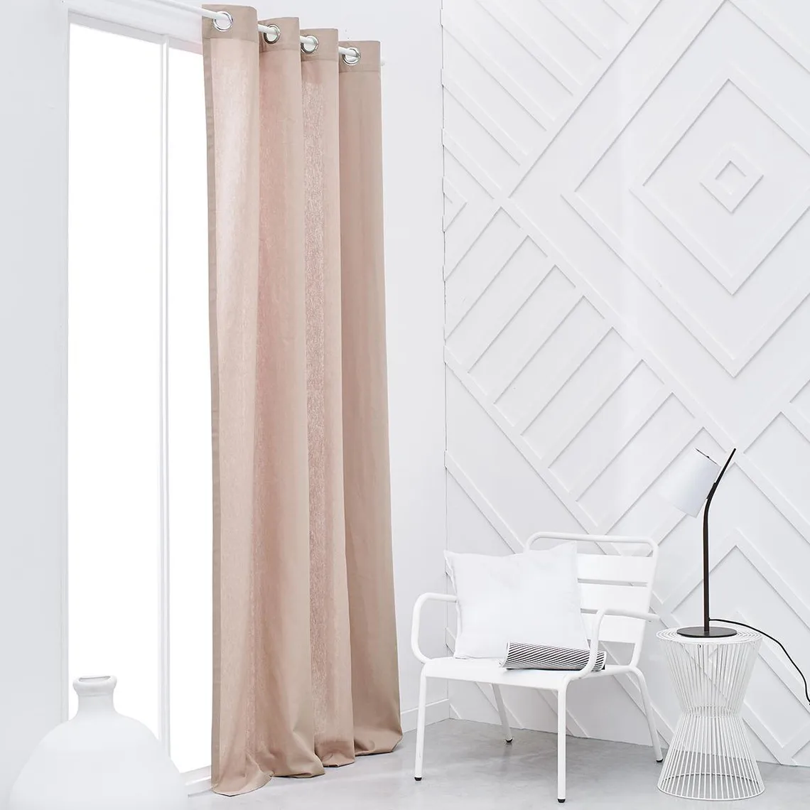 Rideau 140 X 240 Cm Panama Essential Rose Des Sables | 3 Suisses
