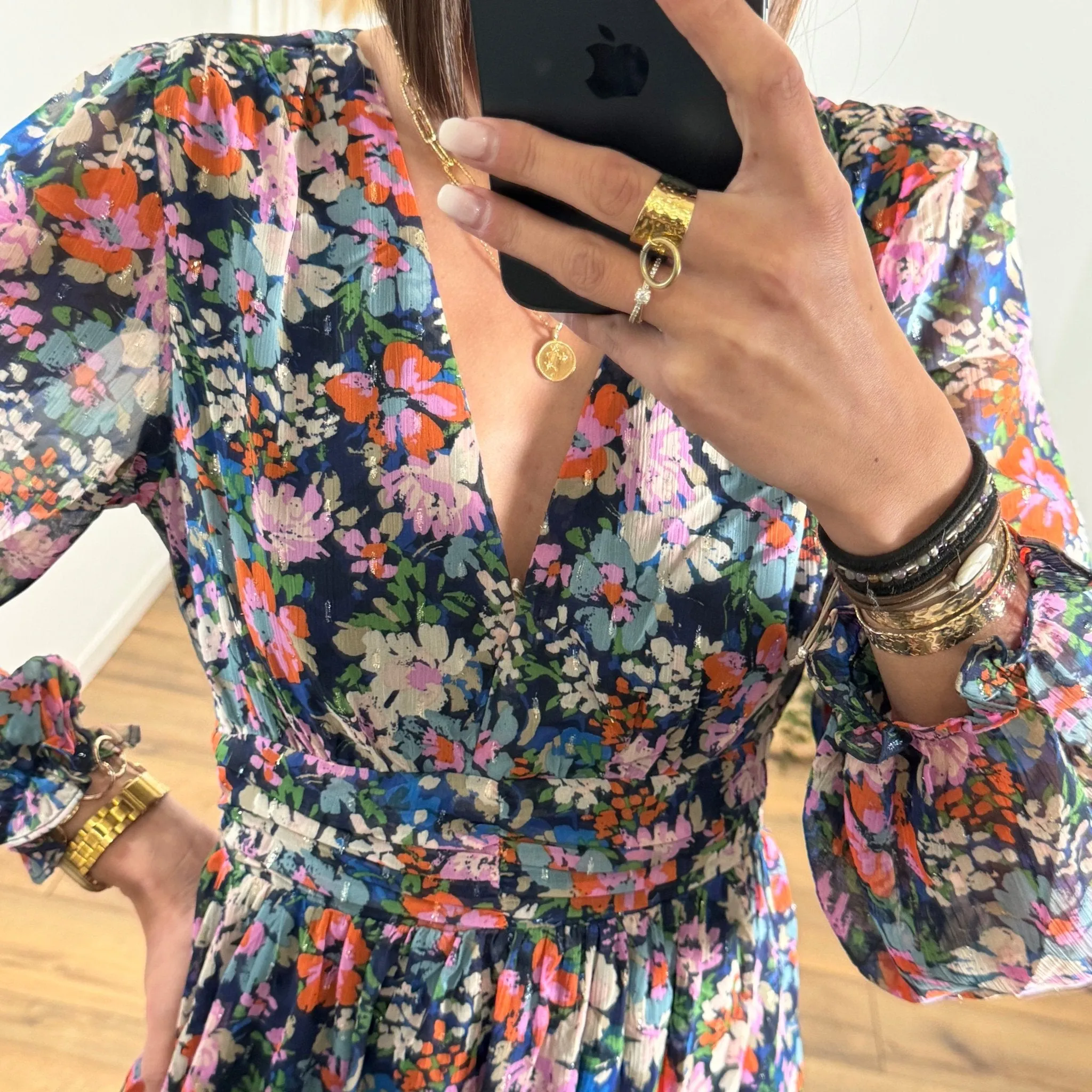 ROBE FLEURIE BLEU ET ROSE MAGALI
