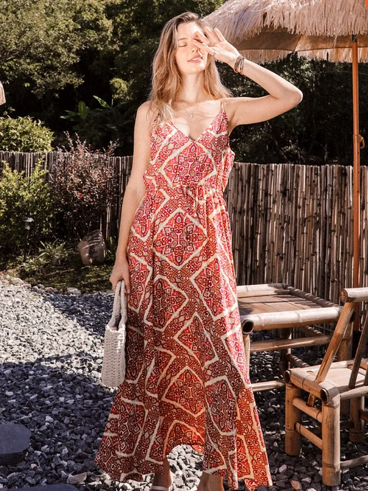 Robe longue bohème hippie chic