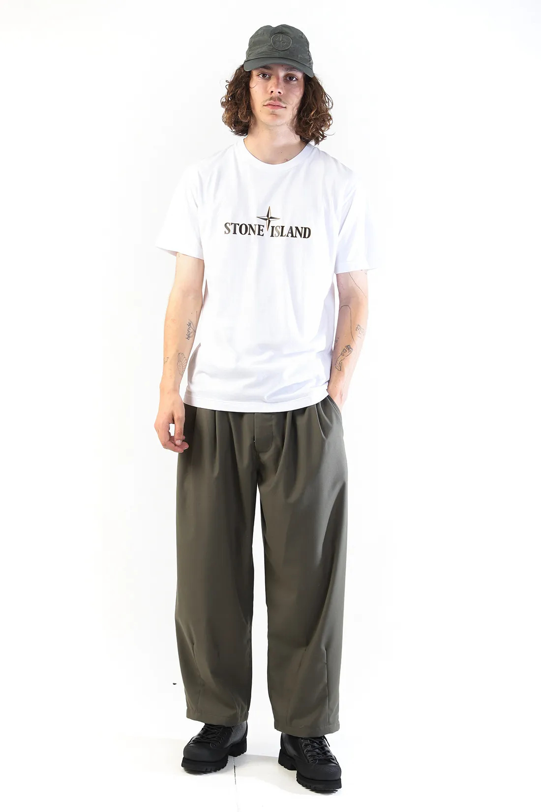 Stone island 2ns80 short sleeve tee v001 Bianco - GRADUATE STORE