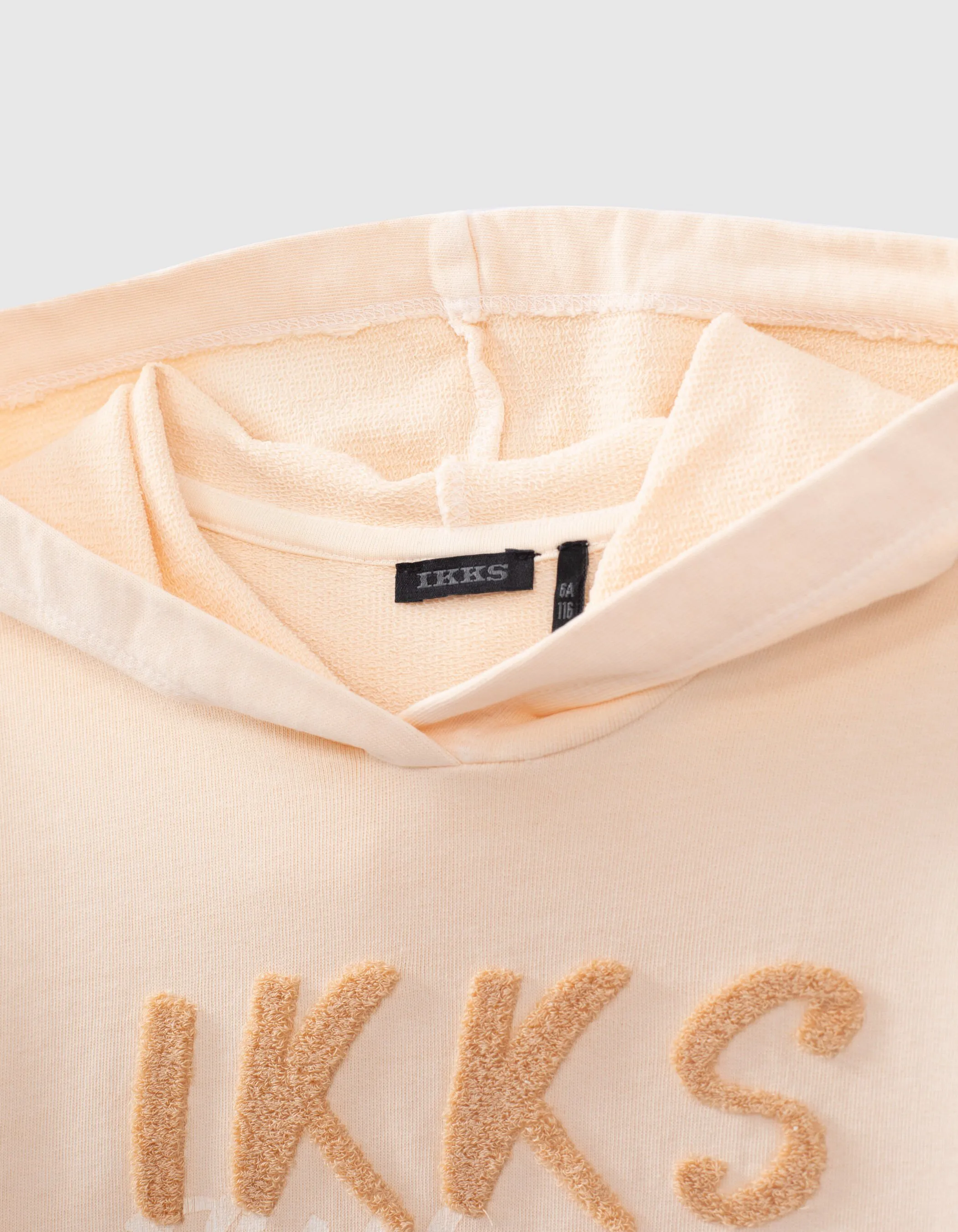 Sweat peach à typo bouclette garçon