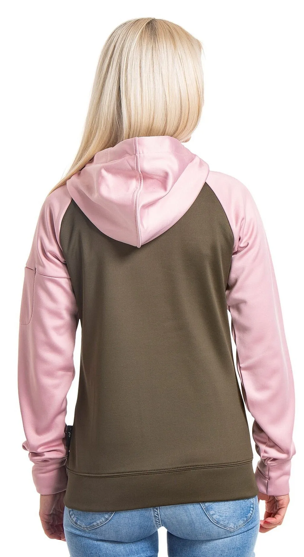 sweat-shirt Meatfly Alisha Zip - Powder Pink/Olive - women´s