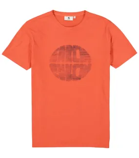 T-shirt avec manches courtes et col rond Garcia coton orange