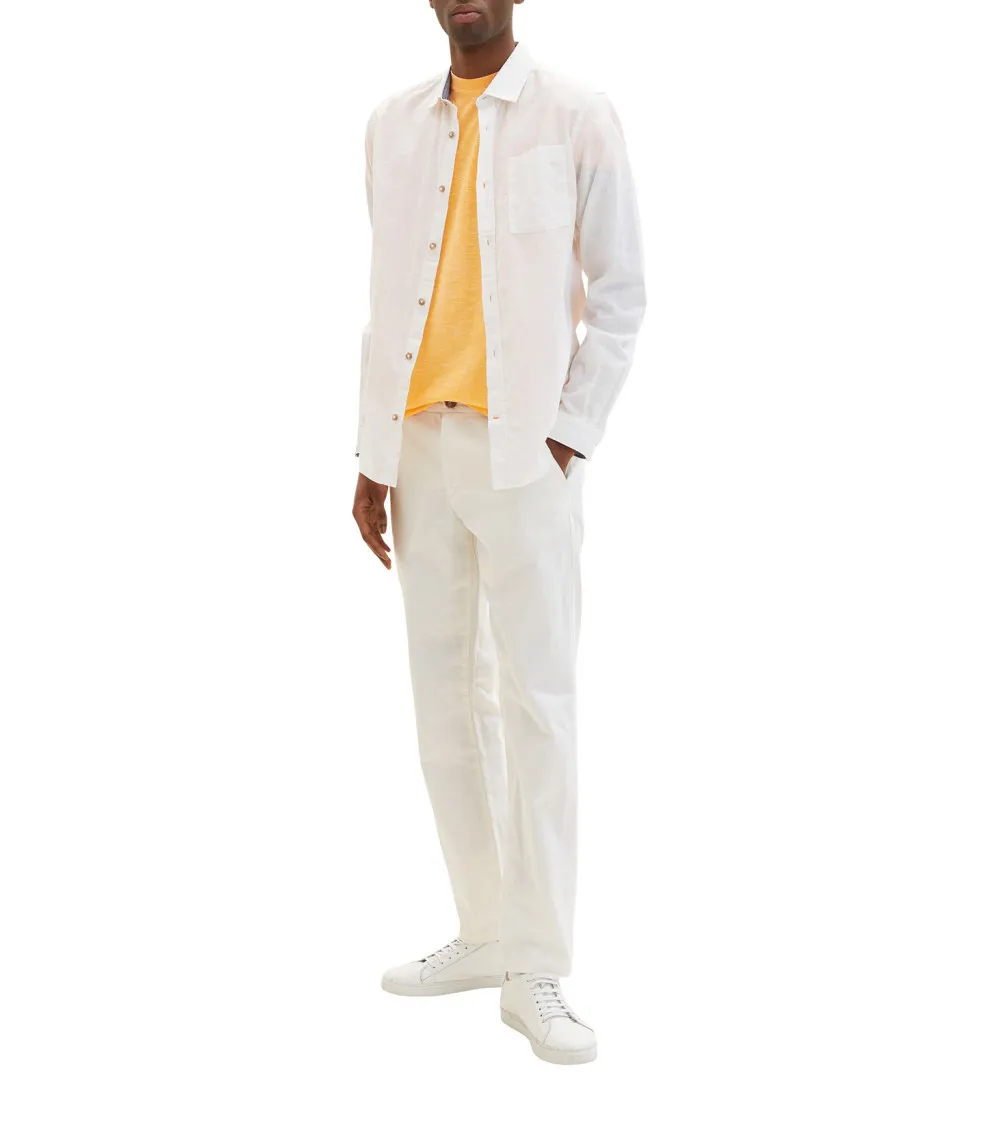 T-shirt col rond Tom Tailor avec manches courtes orange chiné