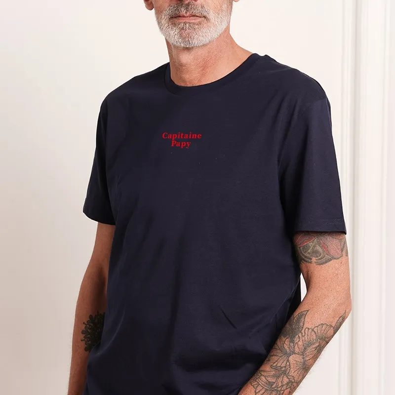 T-shirt homme brodé Joli mot - Personnalisable