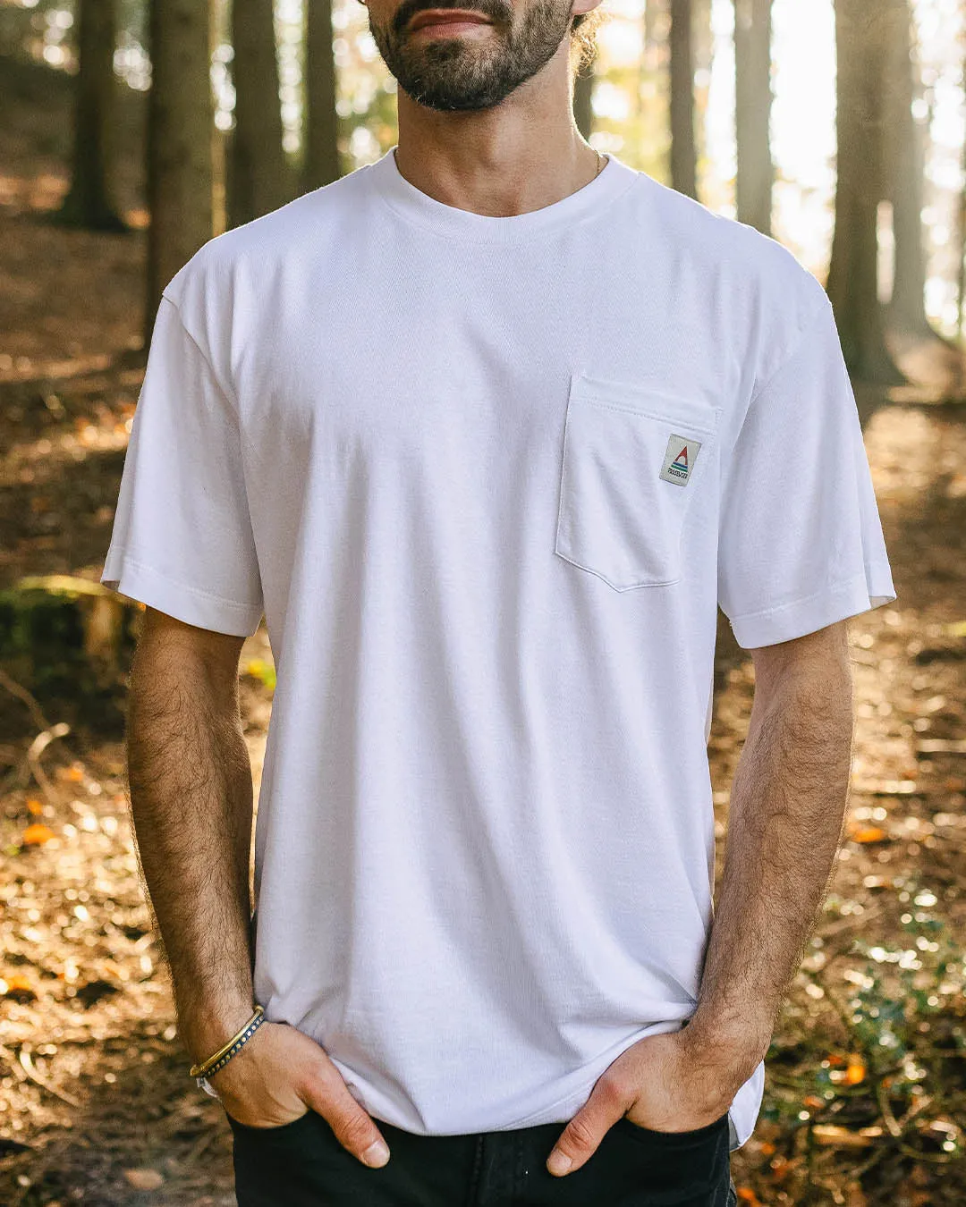 T-shirt Relaxed Fit Recyclé Heritage - Blanc