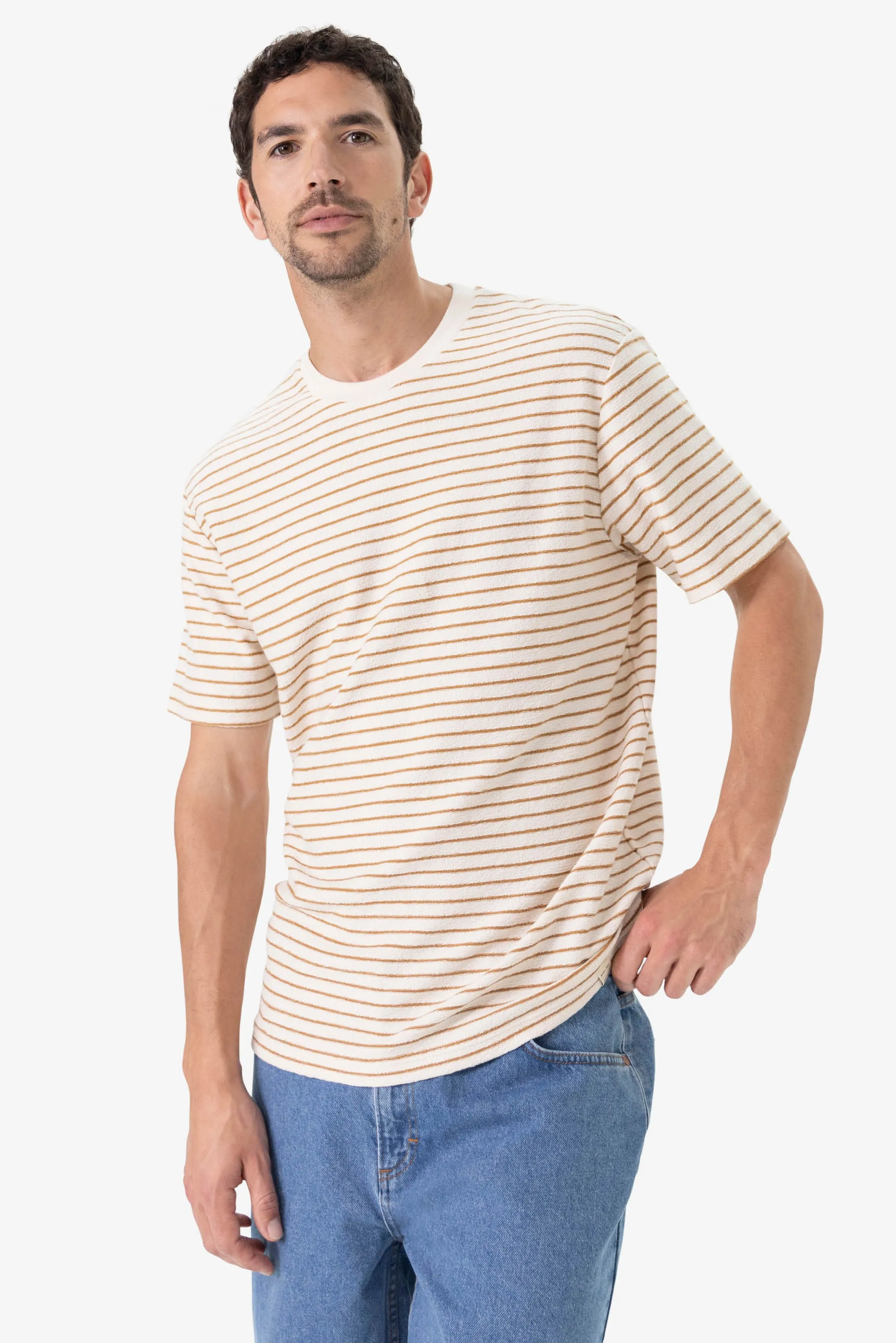 T-shirt à rayures - blanc
