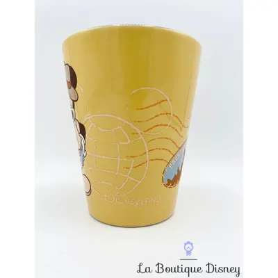 Tasse Mickey Explorateur Disneyland Paris Mug Jaune Adventureland Discoveryland Fantasyland Frontierland