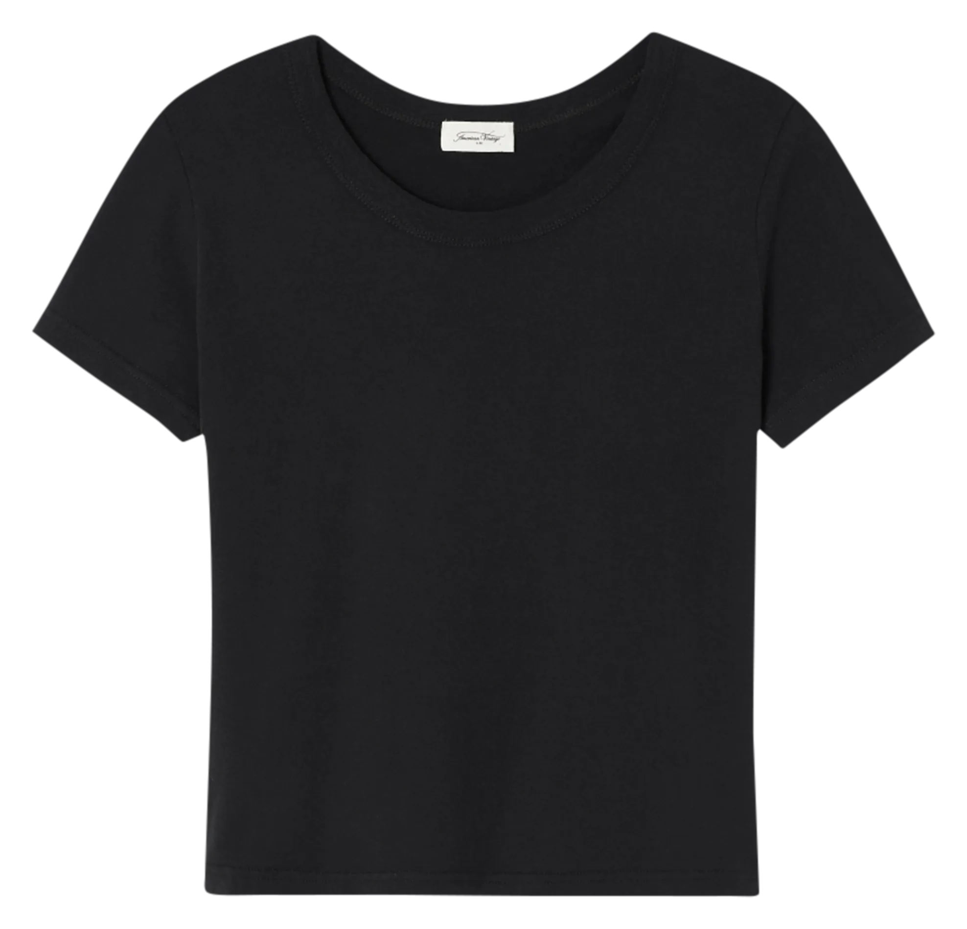 TEE-SHIRT COURT COL ROND EN COTON GAMIPY - AMERICAN VINTAGE pour FEMME | Printemps