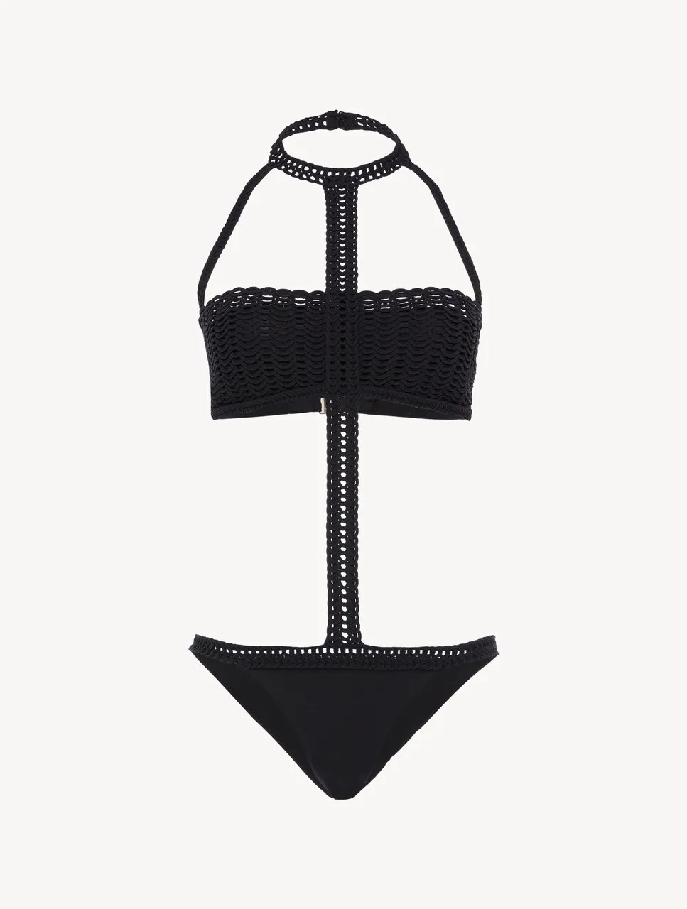 Trikini noir avec soutache