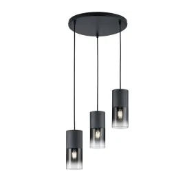 TRIO 310630332 Suspension intérieur noire mat et fumée ROBIN