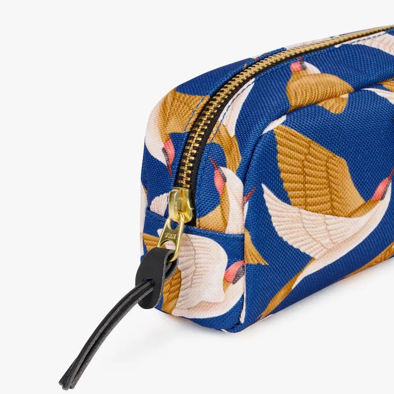 Trousse de toilette Wouf 18.5 cm Blue birds - Imprimé d'oiseaux sur fond bleu