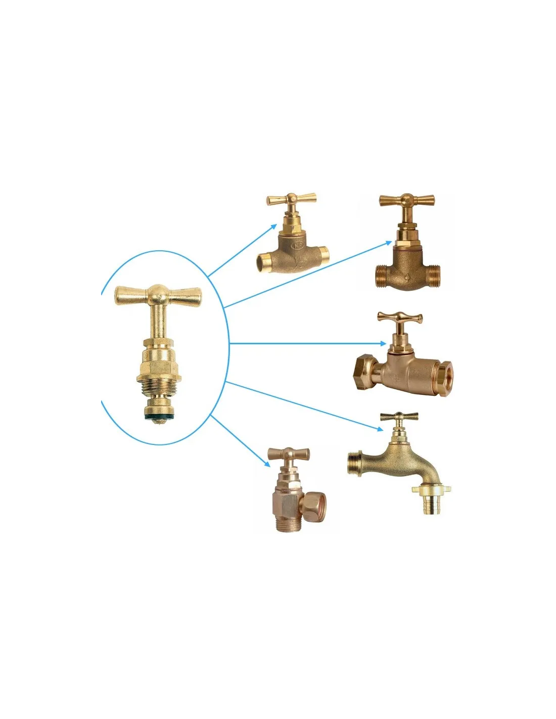 Tête de robinet 1" (26x34) à potence avec clapet - WATTS INDUSTRIES